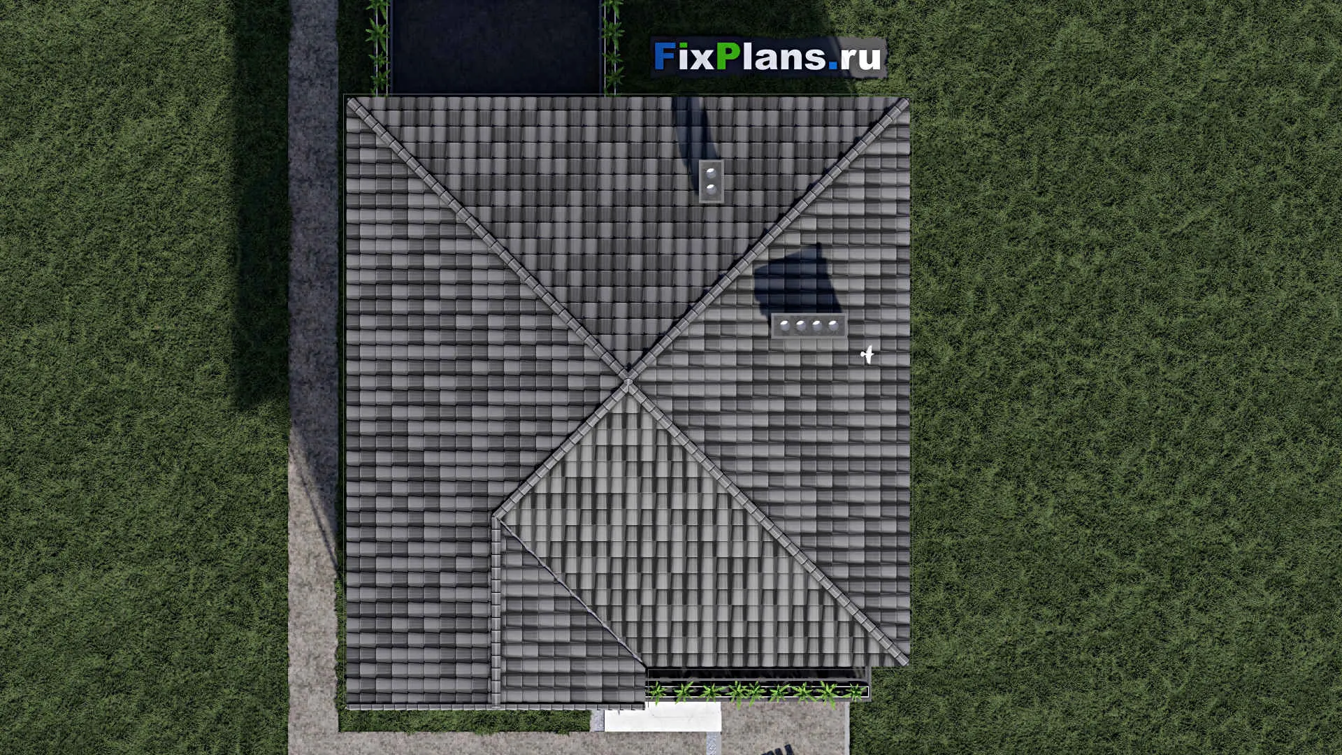 F-0782 - Проект двухэтажного дома 10 на 11, площадью 170 м² с террасой, балконом, гаражом на 1 машину и 4 спальнями