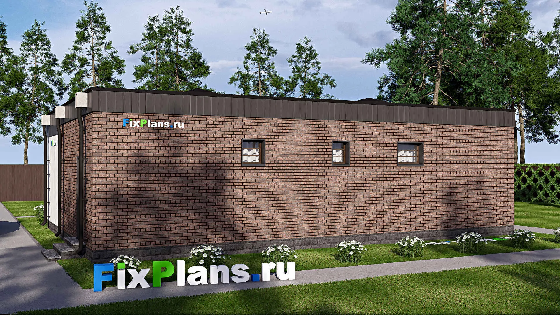 F-14921 - Проект бани 10 на 14, площадью 110 м² с санузлом и спальней