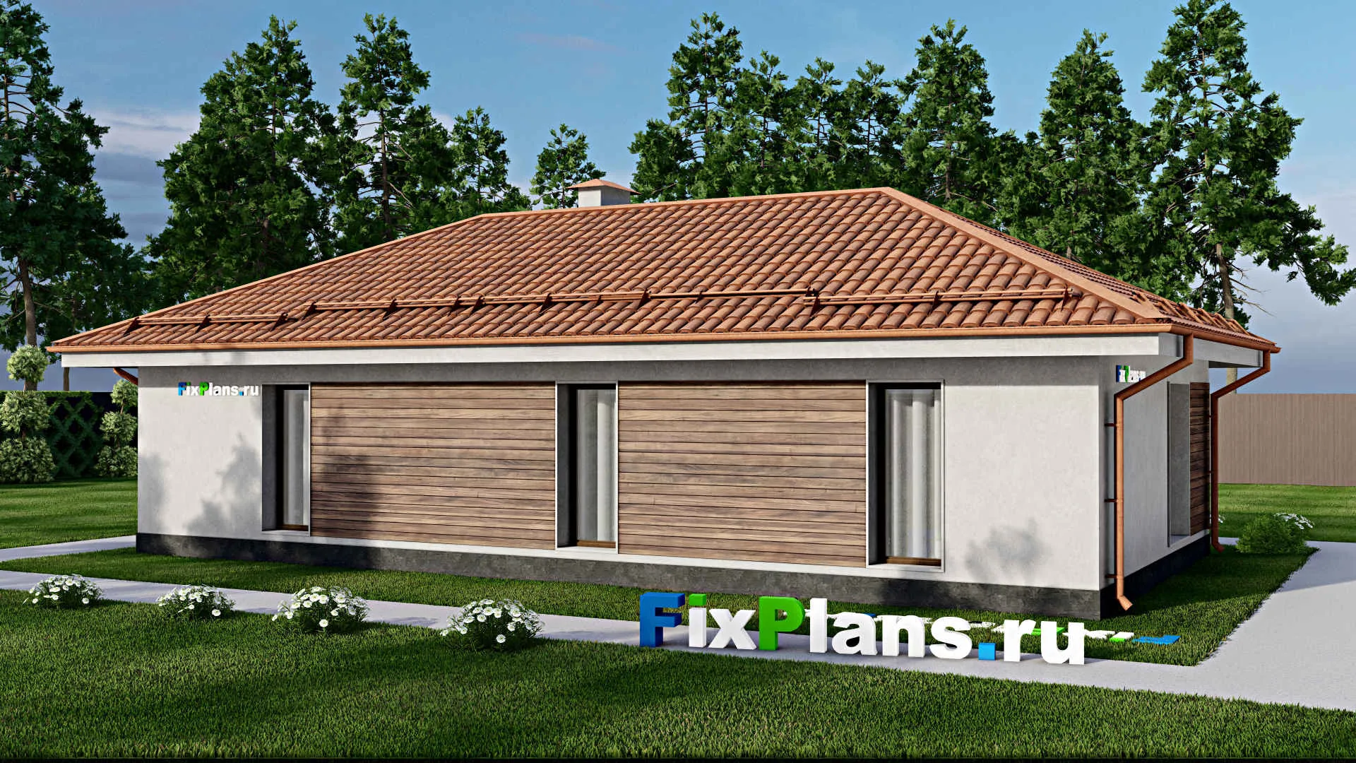 F-10655 - Проект бани 10 на 14, площадью 90 м² с санузлом