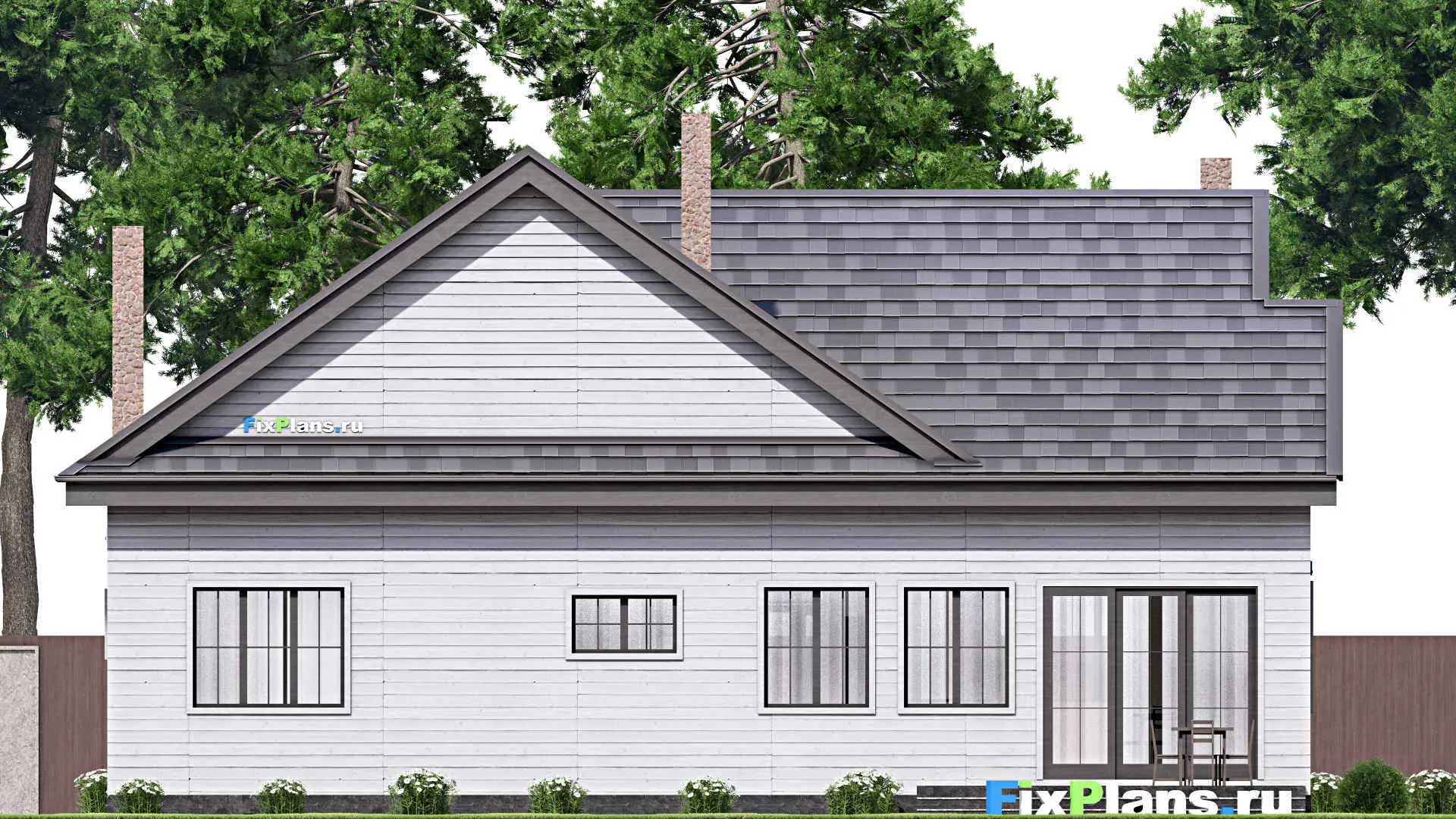 F-16262 - Проект дома с мансардой 16 на 18, площадью 310 м² с 2 спальнями