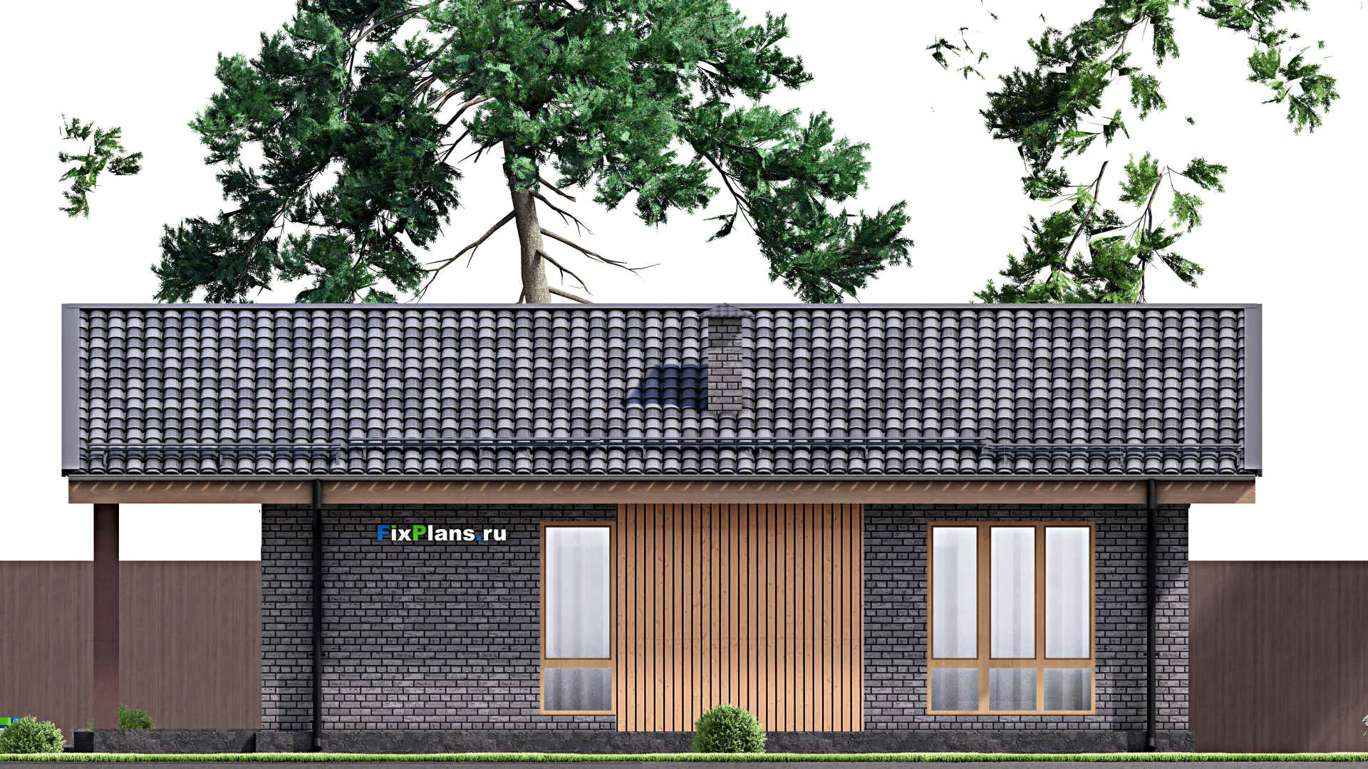 F-13715 - Проект одноэтажного дома 9 на 14, площадью 100 м² с 3 спальнями