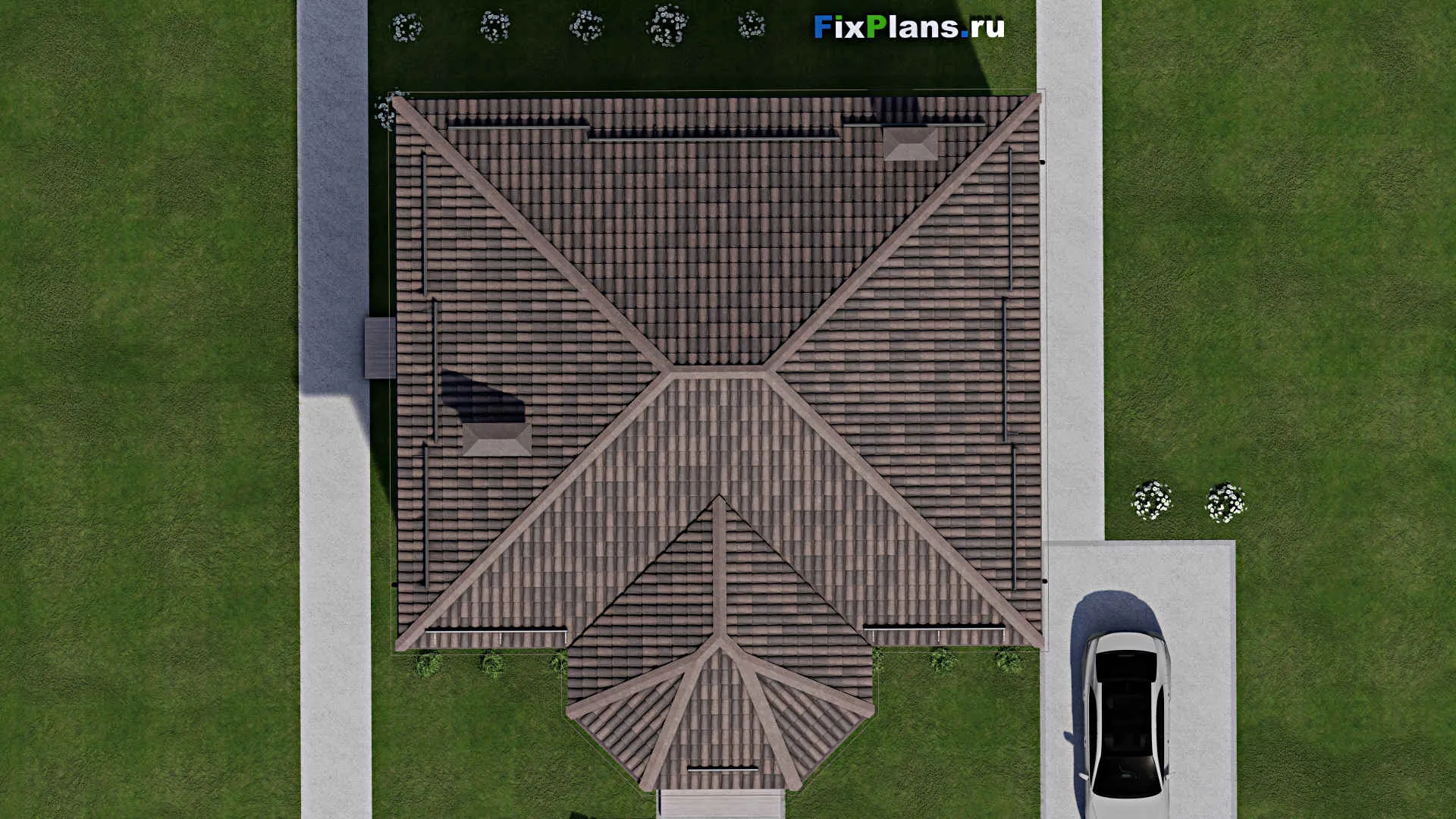 F-6110 - Планы двухэтажного дома 13 на 14, площадью 210 м² с 4 спальнями