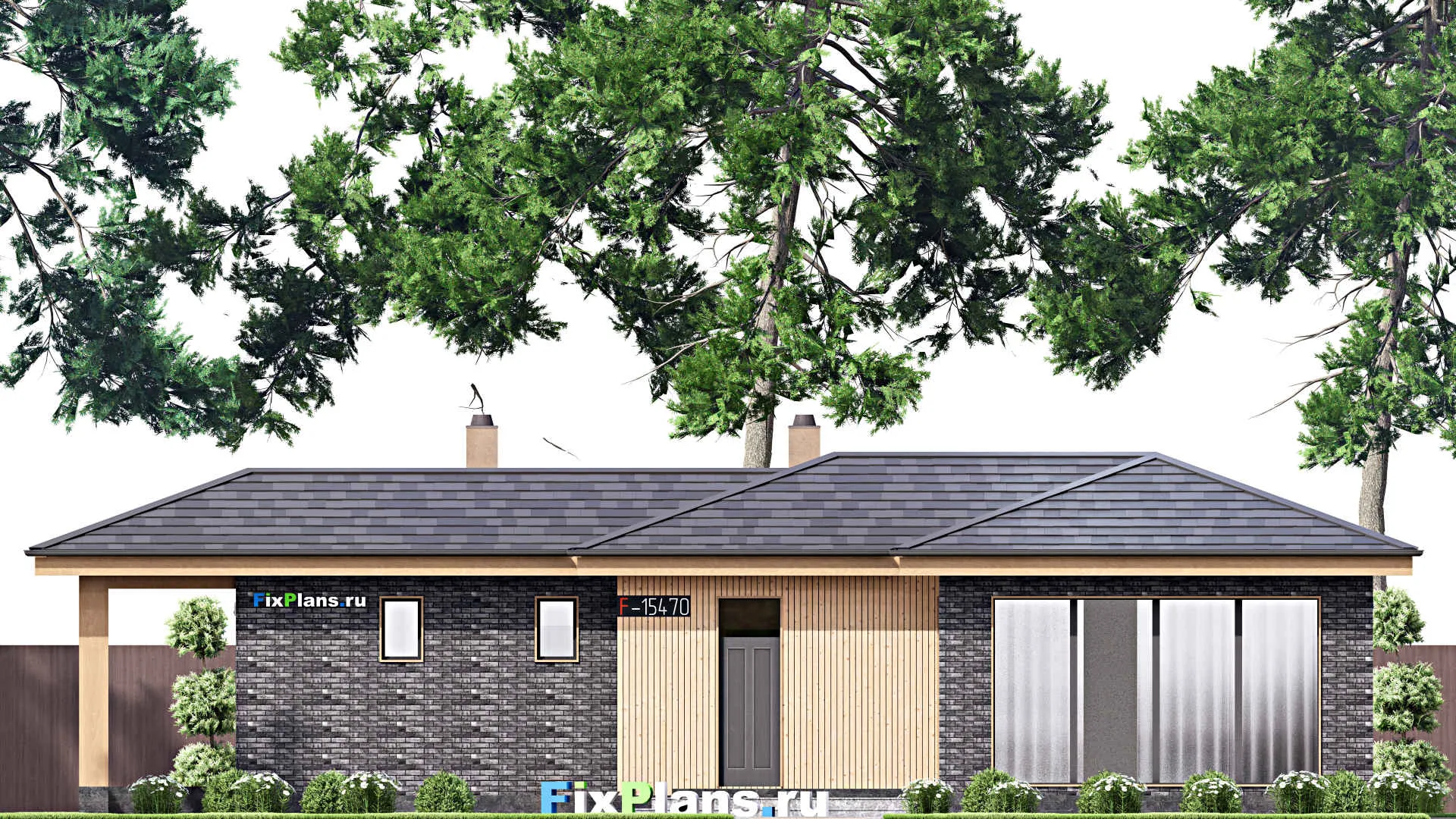 F-15470 - Проект бани 9 на 16, площадью 170 м² с комнатой отдыха, бассейном и санузлом