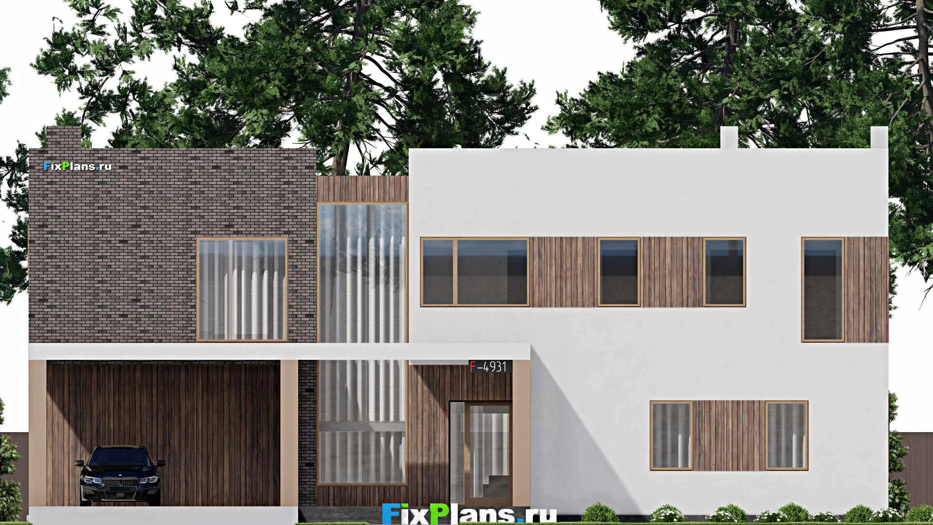 F-4931 - Проект двухэтажного дома 16 на 20, площадью 360 м² с террасой и 4 спальнями