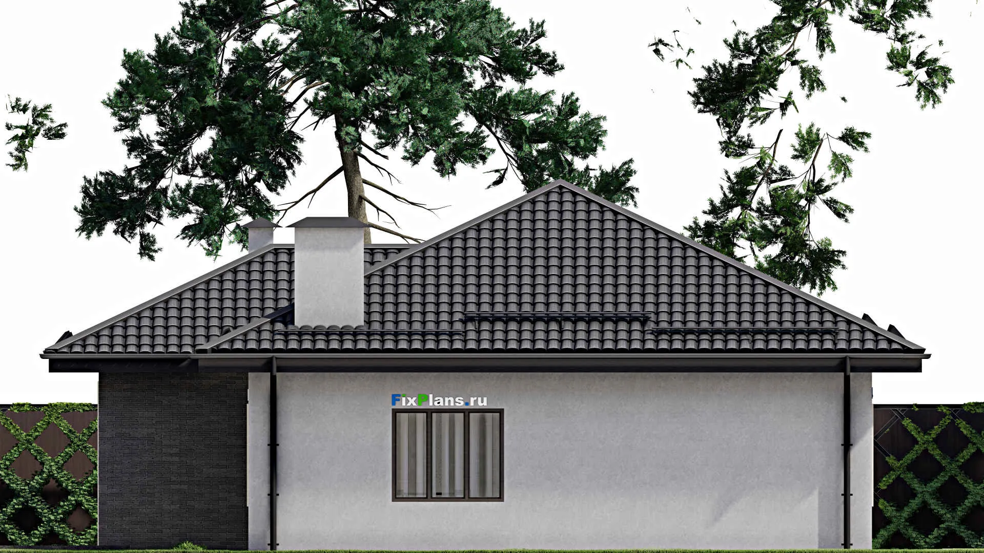 F-4373 - Проект одноэтажного дома 10 на 13, площадью 90 м² с 2 спальнями